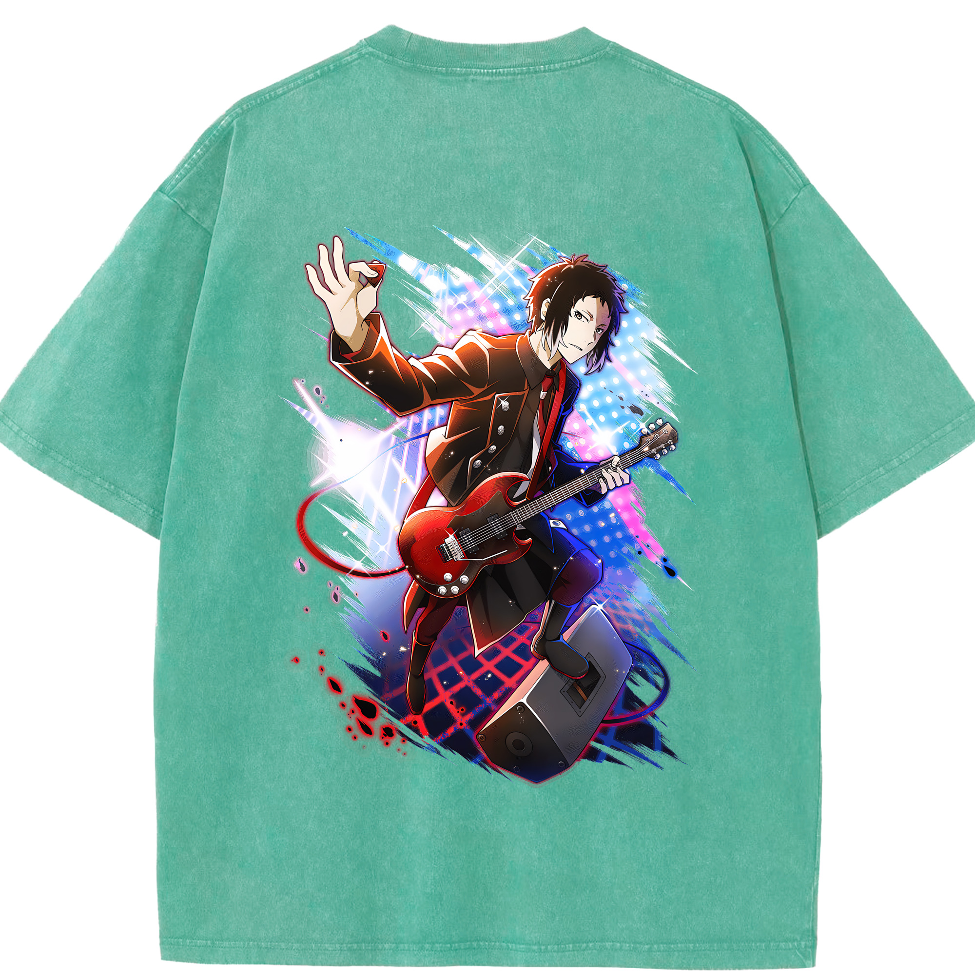 （画像用） 文豪ストレイドッグス Bungo Stray Dogs 綿100% ヴィンテージ風 半袖Tシャツ（背面プリント）